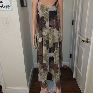 Elegant Multicolor Sleeveless Maxi Dress